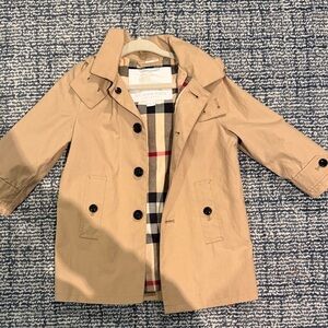 Burberry Kids Beige Trench with Signature Check Lining
